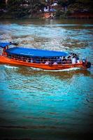 The beautiful boat on the river photo