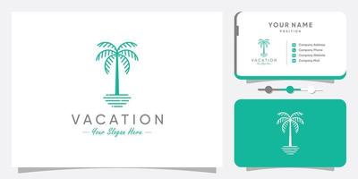 Palm logo design vector with creative simple and unique concept