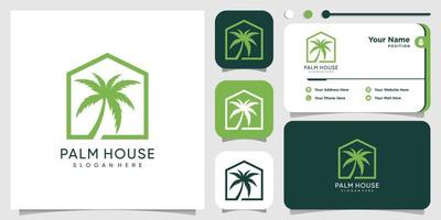 Palm logo design vector with creative simple and unique concept