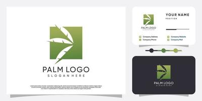 Palm logo design vector with creative simple and unique concept