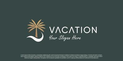 Palm logo design vector with creative simple and unique concept