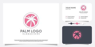 Palm logo design vector with creative simple and unique concept