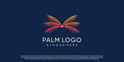vector de diseño de logotipo de palma con concepto creativo simple y único