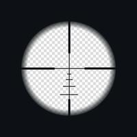 sniper sight with measurement marks vector