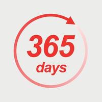 365 days vector icon . Vector