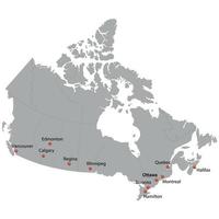 detailed map of the Canada vector