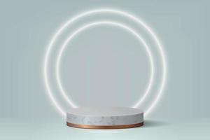 3d minimal scene with podium, Cosmetic product presentation mock vector