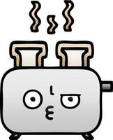 gradient shaded cartoon of a toaster vector