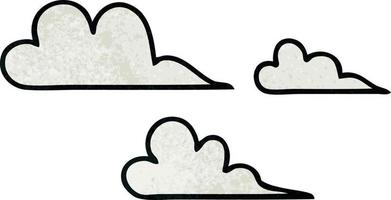 retro grunge texture cartoon cloud vector