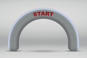 3D Inflatable start line arch . Vector