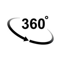 360 degrees vector illustration