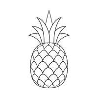 Pineapple line icon design isolated. for your design vector