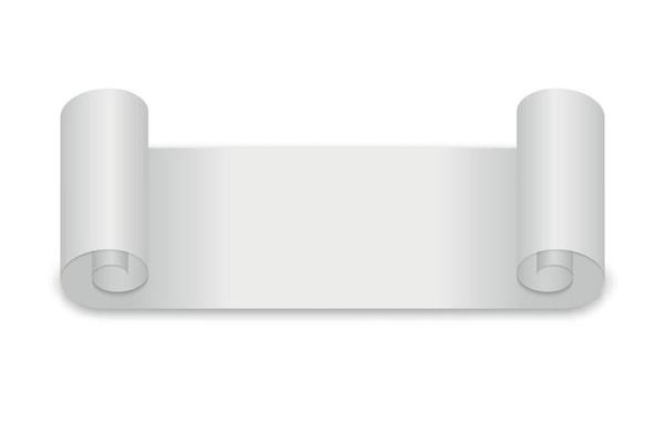 blank roll paper page on white background. for your design