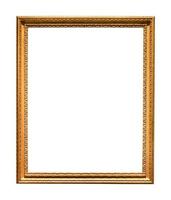 vertical narrow old picture frame isolated photo