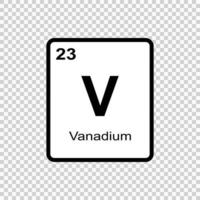 elemento químico vanadio. ilustración vectorial vector