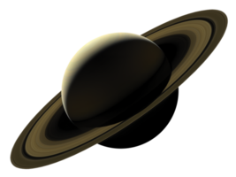 Saturne sur fond d'espace. éléments de cette image fournis par la nasa. png