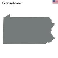 High Quality map state of United States vector