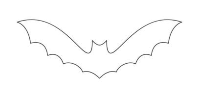 Coloring page with Bat for kids vector