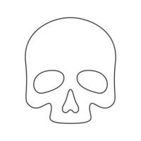 Coloring page with Skull for kids vector