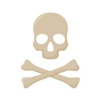 Skull and Crossbones isolated on white background vector