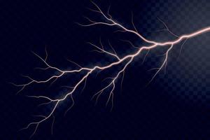 Lightning electric thunder . Vector illustration