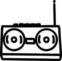 radio cassette player icon vector