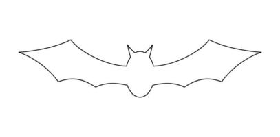 Coloring page with Bat for kids vector