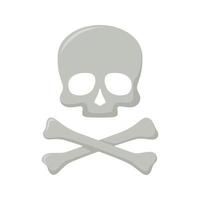 Skull and Crossbones isolated on white background vector