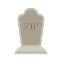 Tombstone isolated on white background vector