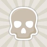 Note sticker with Skull, vector