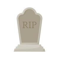 Tombstone isolated on white background vector