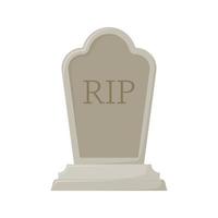 Tombstone isolated on white background vector