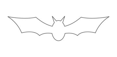 Coloring page with Bat for kids vector