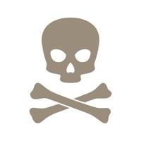 Skull and Crossbones isolated on white background vector