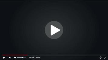 online video player interface vector