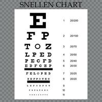 vector eye test chart. . Vector illustration