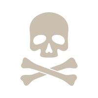Skull and Crossbones isolated on white background vector