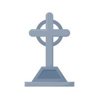 Tombstone isolated on white background vector