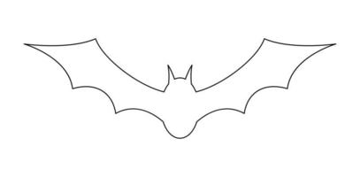 Coloring page with Bat for kids vector