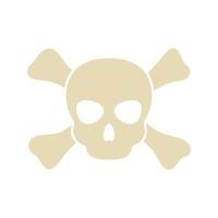 Skull and Crossbones isolated on white background vector