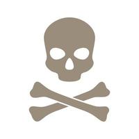 Skull and Crossbones isolated on white background vector