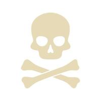 Skull and Crossbones isolated on white background vector