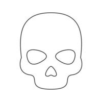 Coloring page with Skull for kids vector