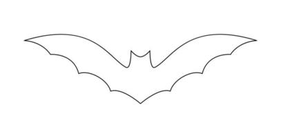 Coloring page with Bat for kids vector