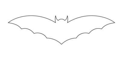 Coloring page with Bat for kids vector