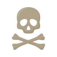 Skull and Crossbones isolated on white background vector