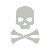 Skull and Crossbones isolated on white background vector