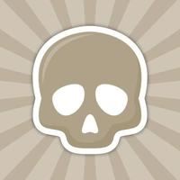 Note sticker with Skull, vector