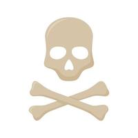 Skull and Crossbones isolated on white background vector