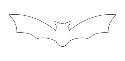 página para colorear con murciélago para niños vector